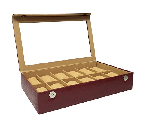Valley PU Leather & Wooden Jewelry/Watch box 12 slot