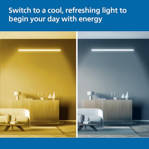 Image of Philips 30W 3-in-1 Colour Changing LED Batten 3.6 Ft | CCT Mood Lighting (Cool White /Neutral White /Warm White) | Bright & Energy Efficient Tube Light for Bedroom, Hall & Office | Pack of 4