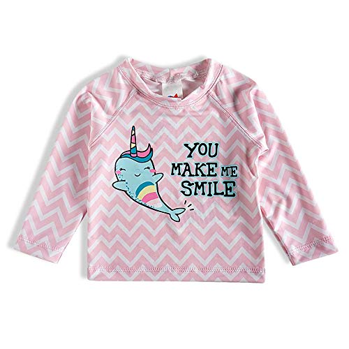 Camiseta Praia Manga Longa Unibaleia, Tip Top, Kids Menina, Rosa Claro, 6