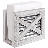 Autumn Alley Farmhouse Napkin Holder - Wooden Napkin Holder - Classic Barn Door Motif with...