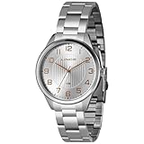 Relógio lince feminino prateado original grande analógico elegante