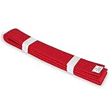 MACS Martial Arts Solid Color Karate Belt (Size 0-8) (Red, 6)