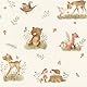 Rasch Tapete 321104 - Helle Vliestapete mit Waldtieren in Beige und Braun - Kinderzimmer Tapete - 10,05m x 0,53m