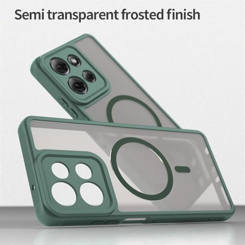 Image of Compatible with Moto G Play 2025 Case Cover,Compatible with MagSafe,Anti-Fall,Compatible with Motorola Moto G Power 2025 / Moto G 5G (2025) XT2513V T2513-1 Cell Protective Phone Case Green