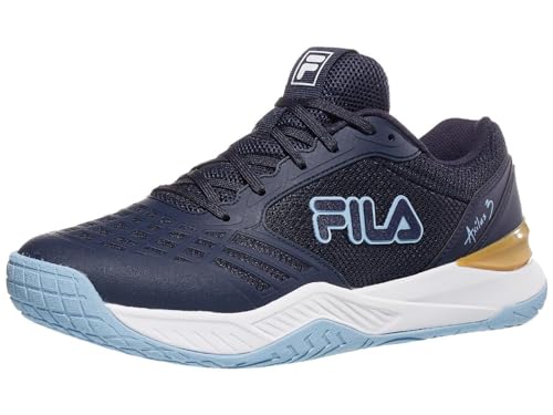 Fila Axilus 3 Mens Tennis Shoes - Navy/Blue/Wheat/D Medium / 9.0
