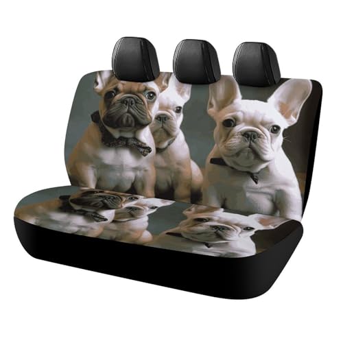 Housses de siège de voiture bouledogue français universelles et durables
