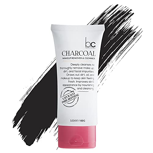 Beauty Concepts Charcoal Makeup Remover Cream and Face Cleanser Deeply Cleanses and Removes Impurities, Facial Wash, Face Wash for Women Makeup Remover 3.53 oz / 100 gm