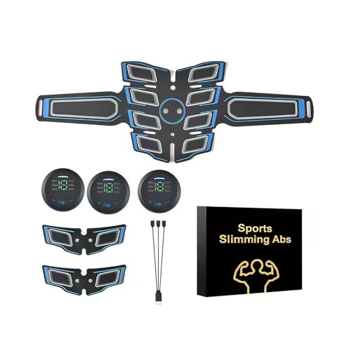 SKENGWEL ABS Trainer Muscle Stimulator, EMS Muscle Stimulator Training Device, Quick and Effective Abdominals Toning Belt Set, Muscle Toner for Abdominal Arm Leg