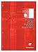 Clairefontaine 5818C Bloc de Cours Encollé Perforé Rouge - A4 21x29,7 cm - 200 Pages Lignées avec Marge - Papier Blanc 90 g - Couverture Carte Pelliculée