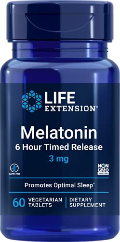 Life Extension Melatonin 6 Hour Timed Release, 60 vegetarian tablets