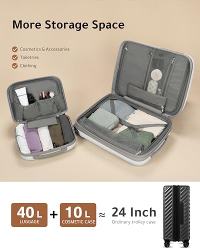 Luggex PFY_GWT1420 Carry On Luggage, Lightweight Suitcase 2 Piece thumb #1