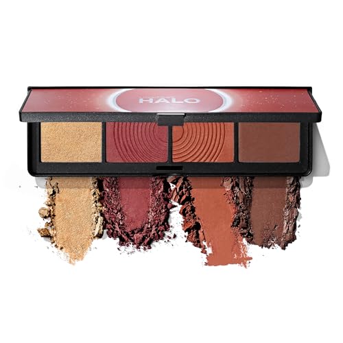 Smashbox Halo Sculpt + Glow Face Palette | Vitamin E, Long Lasting, Contour + Highlighter, 0.55 Ounce, Berry Saturation