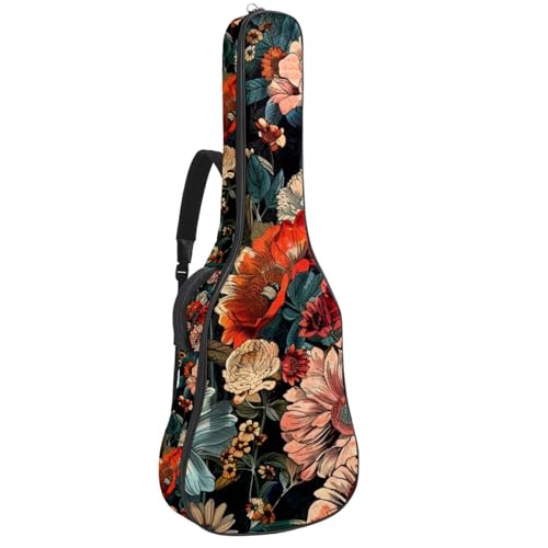 Étui guitare acoustique étanche avec sangle à dos et double rangement