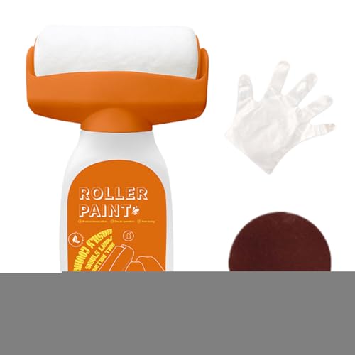 Rodillo de pintura - Rodillo de pintura blanca con pincel | Reparación rápida de paredes secas con 500 g de dolor | Manta fácil de usar para manchas, , arañazos, marcas, grietas