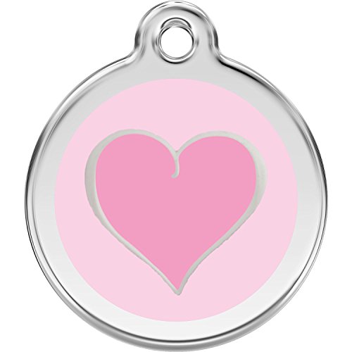 Red Dingo Personalized Pink Heart Pet Id Dog Tag (Small) #TOP22
