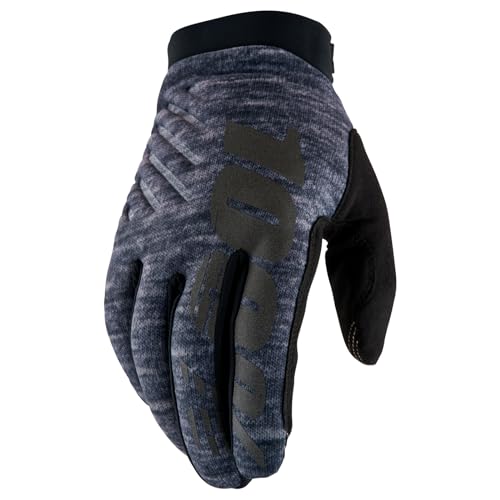Guanti Brisker 100% Heather Grey XXL para ciclismo y motociclismo de invierno