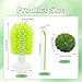 TURAOHU 2 Pcs Turtle Brush with Suction Cups, 2 Large Decorative Duckweed, Turtle Tank Accessories, Not Easy to Peel, Shell Exfoliating Back Scrub Cleaning Brush (Green)