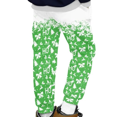 AmzPrint Snowflake Christmas Panda Print Red Big and Tall Sweatpants for Boys Red Long Joggers Pants Trousers for Boys 10-122