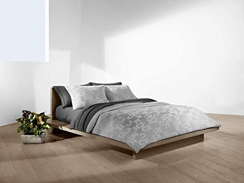 Calvin Klein Monogram Funda de edredón, Cotton, Heather Grey, 260x240 cm
