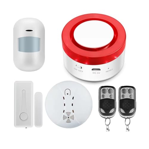 IJSDNVJNDX Kit de de Alarma de Seguridad para el Hogar Inteligente Tuya, Alarma Antirrobo Inalámbrica WiFi para el Hogar, Tienda, Sensor de Movimiento Antirrobo.