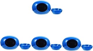 NOLITOY 4 Conjuntos De Hamster Ninho De Cerâmica Ratos Gaiola Pequeno Esconderijo Para Animais De Estimação Tigela De Alimentação De Hamster De Cerâmica Casa De Cerâmica Decoração De