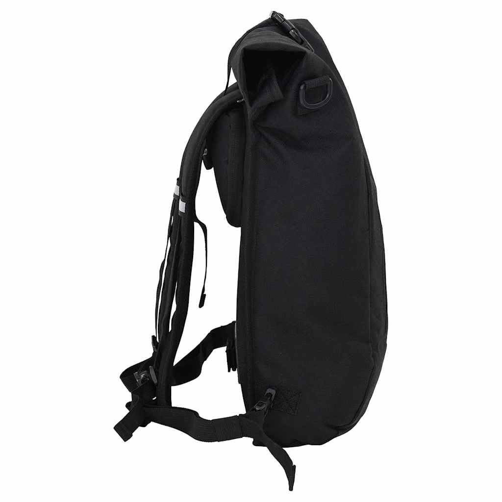 Borsa per bicicletta, impermeabile, 31 x 13 x 58 cm, in poliestere, nera, per escursioni in bicicletta, pendolari e viaggi