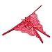 Tenworld Women Open Fork Transparency Tanga Bowknot Strappy Sexy Panties