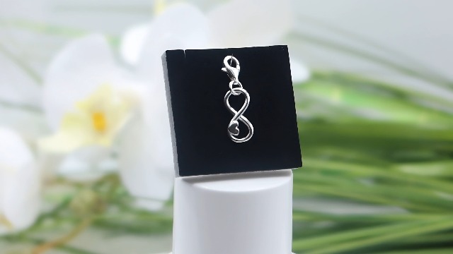 Charm Pendentif Coeur en Argent 925 rhodié et Oxyde Ref. 43521