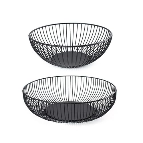 Cesta negra de frutas y bocadillos ideal para ordenar tu mesa o dormitorio 6