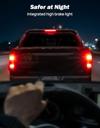 Image of JOYTUTUS Roll Bar for Full Size Truck with Brake Light, Pickup Chase Rack Sport Bar Compatible with F150, F250, F350, Silverado, Sierra, Ram 1500 2500 3500, Tundra