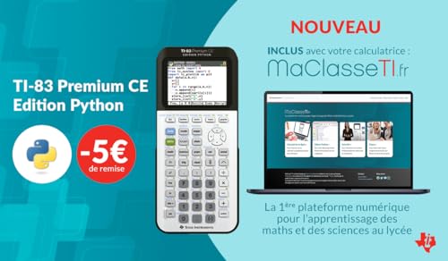 Texas Instruments TI-83 PREMIUM CE EDITION PYTHON Grafikrechner (nur mit französischer Anleitung und Sprache)