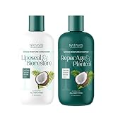 Natavis Moisture Shampoo & Conditioner Set 300ml Each – Sulfate, Silicone & Paraben Free – Deep Hydration with Argan Oil – Hydrating & Frizz Control Hair Care Set