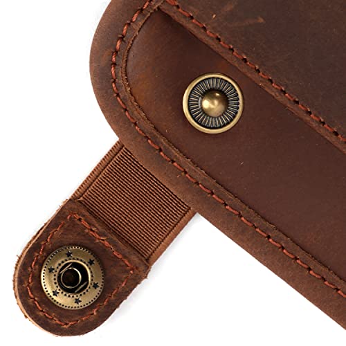 Tourbon Cheek Rest Pad With .22 Rifle Shell Holder Tactical Gun Stock Cover 14 Round Ammo Carrier Pouch Hunting Shooting Accessories (Genuine Leather - Brown Right Hand) #TOP3