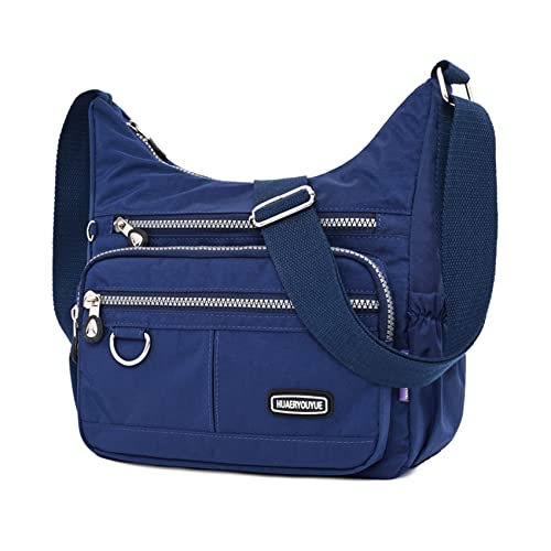 NOTAG Torby crossbody dla kobiet z wieloma kieszeniami na co dzień torebki crossbody lekka wodoodporna torba na ramię, Marynarski błękit, Rozmiar Uniwersalny