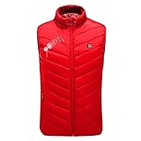 Chaleco térmico para mujer y hombre con batería, chaleco calentado con 9 zonas de calefacción y batería externa de 20000 mAh, chaleco térmico lavable con elementos calefactores de grafeno, chaqueta