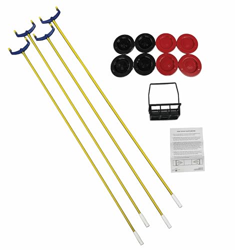 Allen Shuffleboard Playground Shuffleboard Set with Tournament Discs, Fiberglass Cues, Disc Carrier, & Shuffleboard Rules