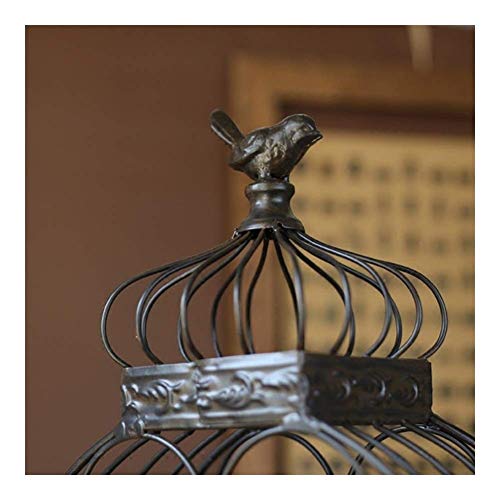 Range-bouteille design cage à oiseaux en métal brut forgé