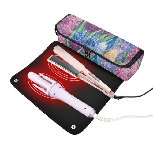 Bolsa para herramientas de cabello con mat de calor resistente miniatura 2