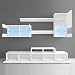 SelectionHome - Mueble salón Comedor Moderno con Leds, Acabado en Blanco Mate...