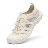 MISHANSHA TREKKINGSANDALEN DAMEN, ATMUNGSAKTIV RUTSCHFEST WANDERSANDALEN, BEQUEM GESCHLOSSENE SANDALEN FÜR DAMEN, BEIGE 40