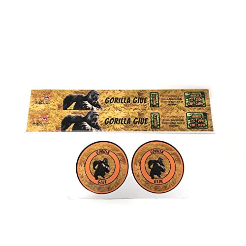 40 Sets Label stickers for 3.5g Tin Cans with Lid Press-In Self-seal Can Food Containers (gorilla glue label set only)