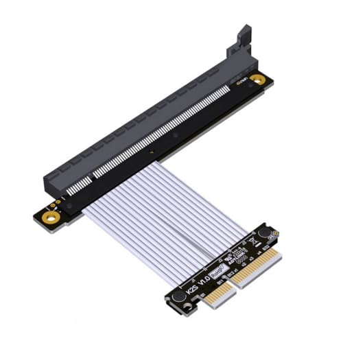 ADT-Link PCIe 4.0/3.0 x4 to PCIE x16 Graphics Card Riser Adapter 16x PCI-e PCI-Express Cable 90 180 Degree (30cm, K23SF(gen 4))
