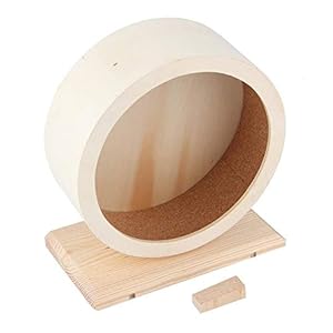 Hamster Loopwiel Stille Houten Beugel Huisdier Oefenwielen Speelgoed voor Egel Chinchilla Klein Dier (S/M)(M)