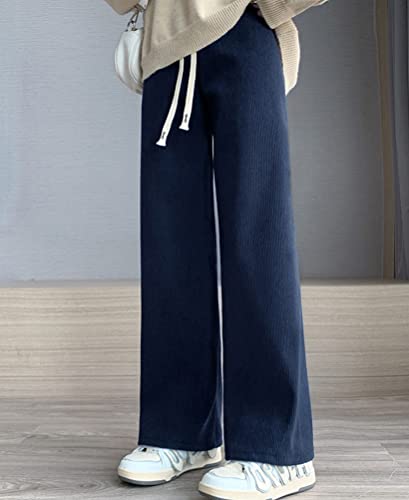 JudyRose パンツ コーデュロイ ボトムス レディース リブ カジュアル 裏起毛 楽ちん 無地 ウエストゴム 秋冬 の商品画像 3