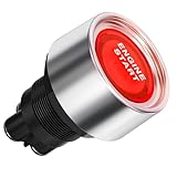 Gebildet Universal 12V-24V/50A SPST Momentary Start Switch, Push Start Ignition Switch, LED Car Engine Start Stop Button for Car Truck Boat RV ATV
