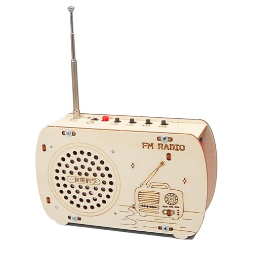 ���W�I�L�b�g�̍\�z - �d�q���W�I���[�J�[�Z�b�g�A���H�I�Ȗؐ����݃L�b�g| STEM Learning Craft Project�APortable Engineering Science Toy For Kidd Students Boys Girls 