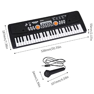 clavier électronique,HUIOP 49 Touches USB Orgue Électronique Enfants Piano Électrique avec Microphone Noir Musique Numérique Clavier Électronique Haut-parleurs Stéréo Intégrés avec 16 Tons 8 Rythmes 6 - Les Beatles, Paul McCartney, John Lennon, RIngo Starr, George Harrison clavier électronique,HUIOP 49 Touches USB Orgue Électronique Enfants Piano Électrique avec Microphone Noir Musique Numérique Clavier Électronique Haut-parleurs Stéréo Intégrés avec 16 Tons 8 Rythmes 6 – Image 7