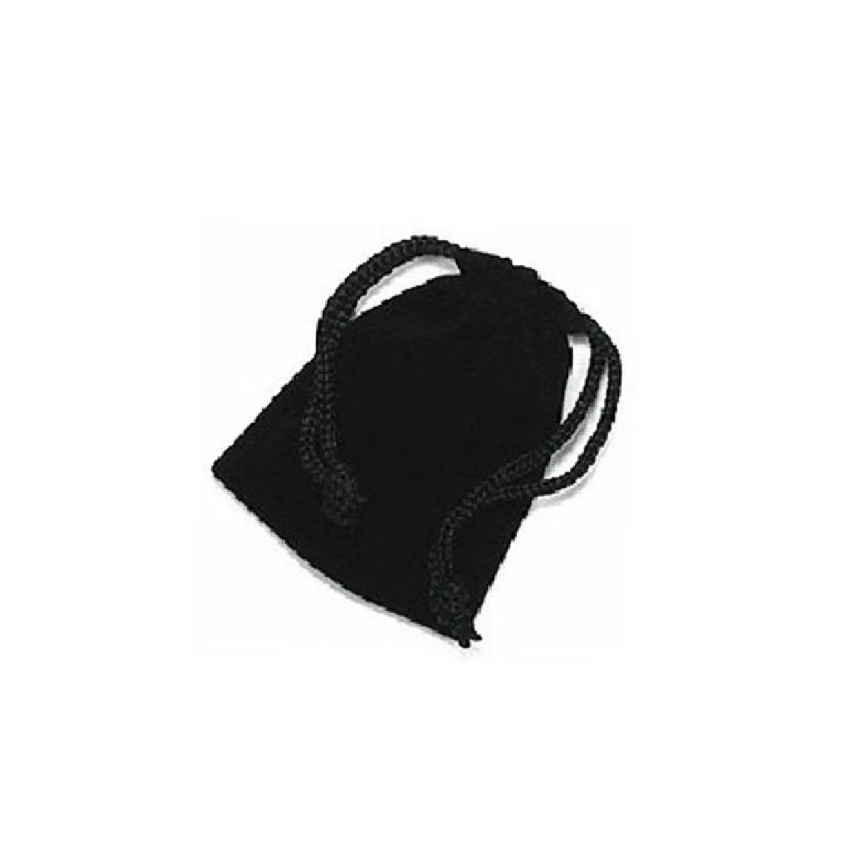 Gogogmee Drawstring Jewelry Pouch Velvet 9 * 7cm Black Pouch Drawstring Storage Bag