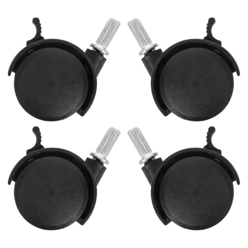 VILLFUL Lot de 4 roulettes de rechange pour porte-vêtements avec frein - Durable - Pour séchoir à linge et meubles - Montage facile - Roues noires pour une utilisation pratique – vue 9