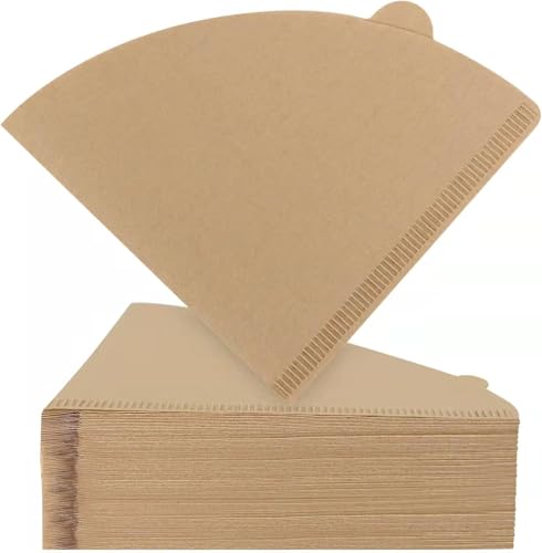 Image of TWYN Size 02 Unbleached Cone Filters,100 Count Disposable Natural Paper Filters for 2-4 Cup Pour Over and Drip Coffee Maker
